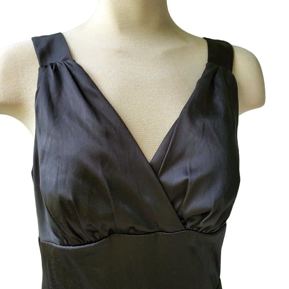 NWT Bisou Bisou Black Satin Bandage Dress Super Sexy Classy Cocktail Party Sz 10 - Picture 5 of 16